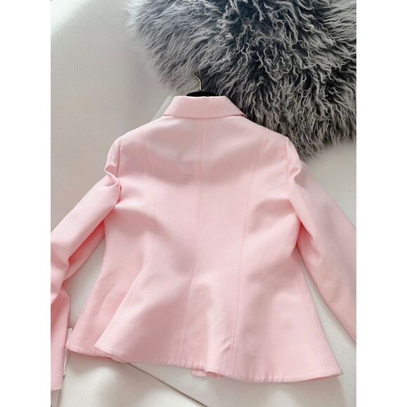 Valentino Crepe Couture flare Jacket Soft Pink - Picture 7 of 13
